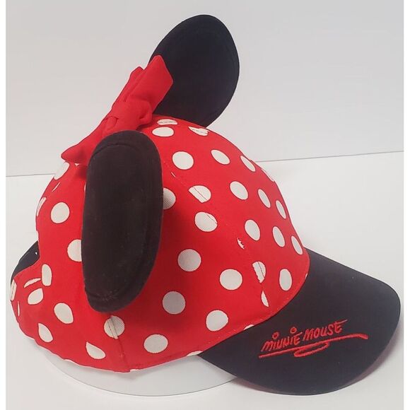 Disneyland Minnie Mouse Ball Cap Polka Dot Bow Hat Youth Disney Parks Authentic - Picture 3 of 11